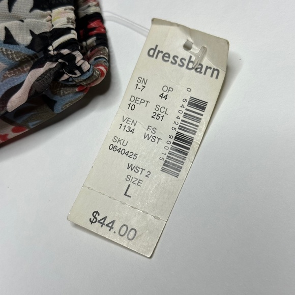 NWT Floral Hippie Strech Midi Longsleeved Dress -black red, lace puffer sleeve L - Picture 13 of 16